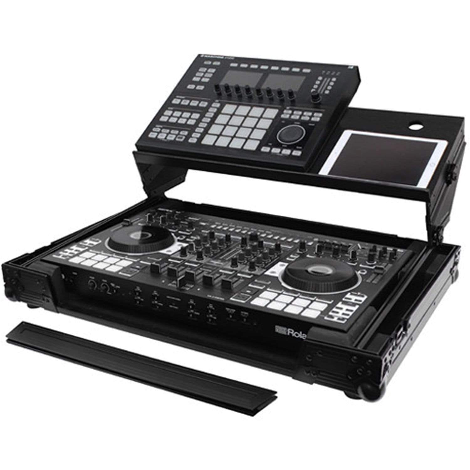 Odyssey FZGSADJ808BL Black Label Angled Case for Roland DJ-808 - ProSound and Stage Lighting