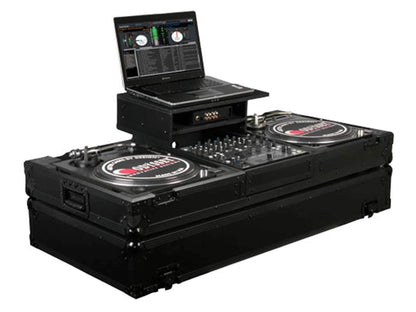 Odyssey Black DJ Coffin for 12 in Mixer Turntabl - ProSound and Stage Lighting