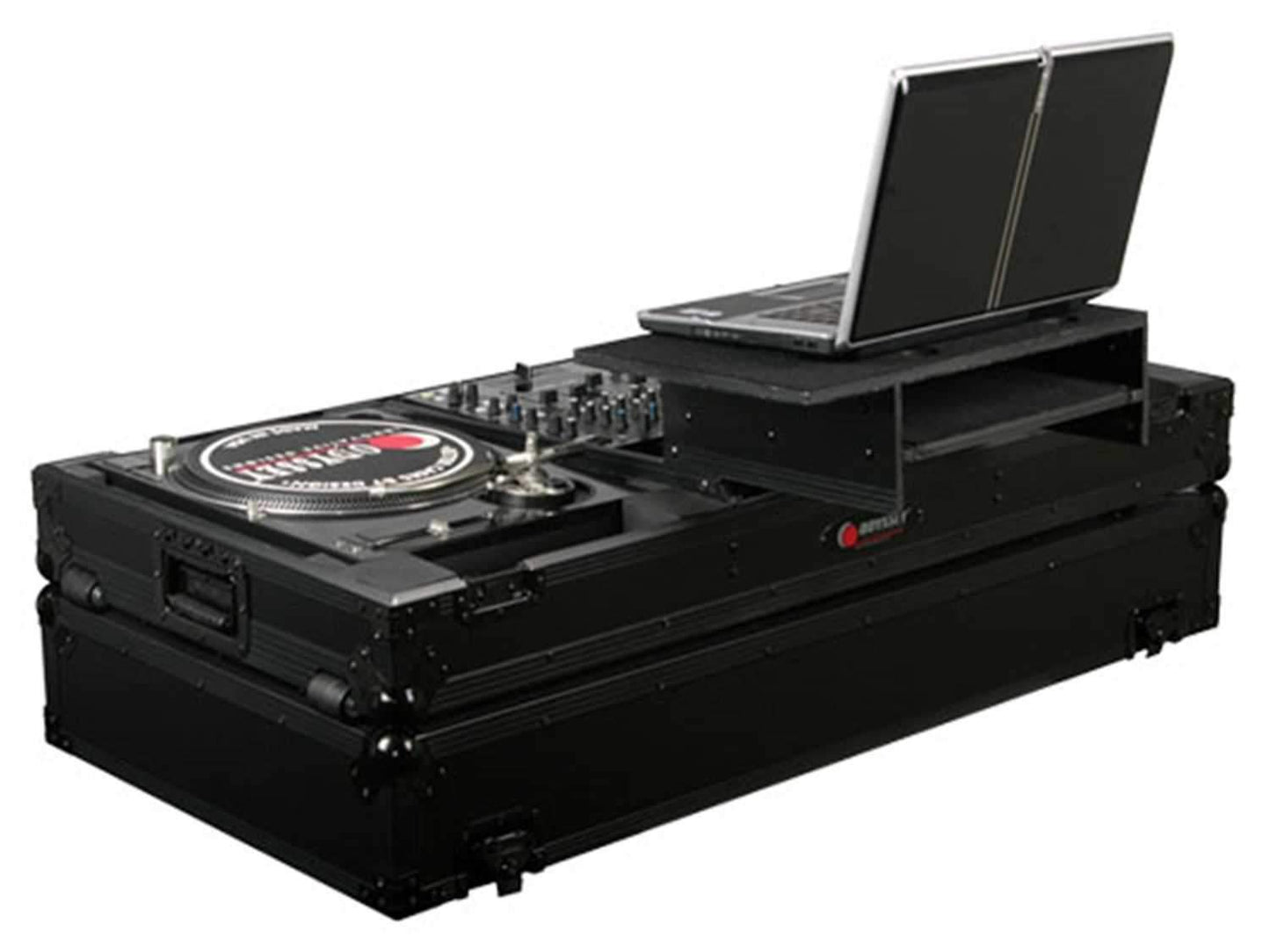 Odyssey Black DJ Coffin for 12 in Mixer Turntabl - ProSound and Stage Lighting