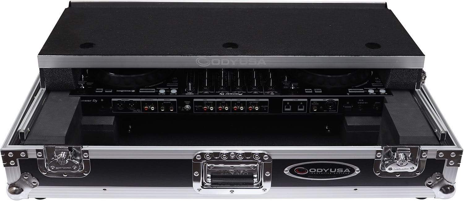 Odyssey FZGSDDJ1000W1 Glide Case for Pioneer DDJ-1000SRT with 1U Rack - ProSound and Stage Lighting