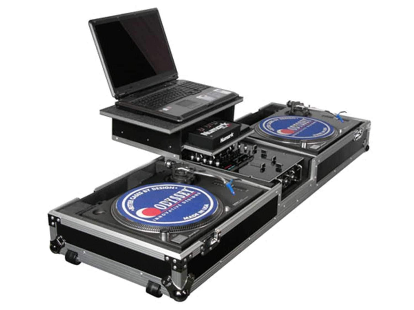 Odyssey FZGSDJ10W Glide Laptop Turntable Coffin - ProSound and Stage Lighting