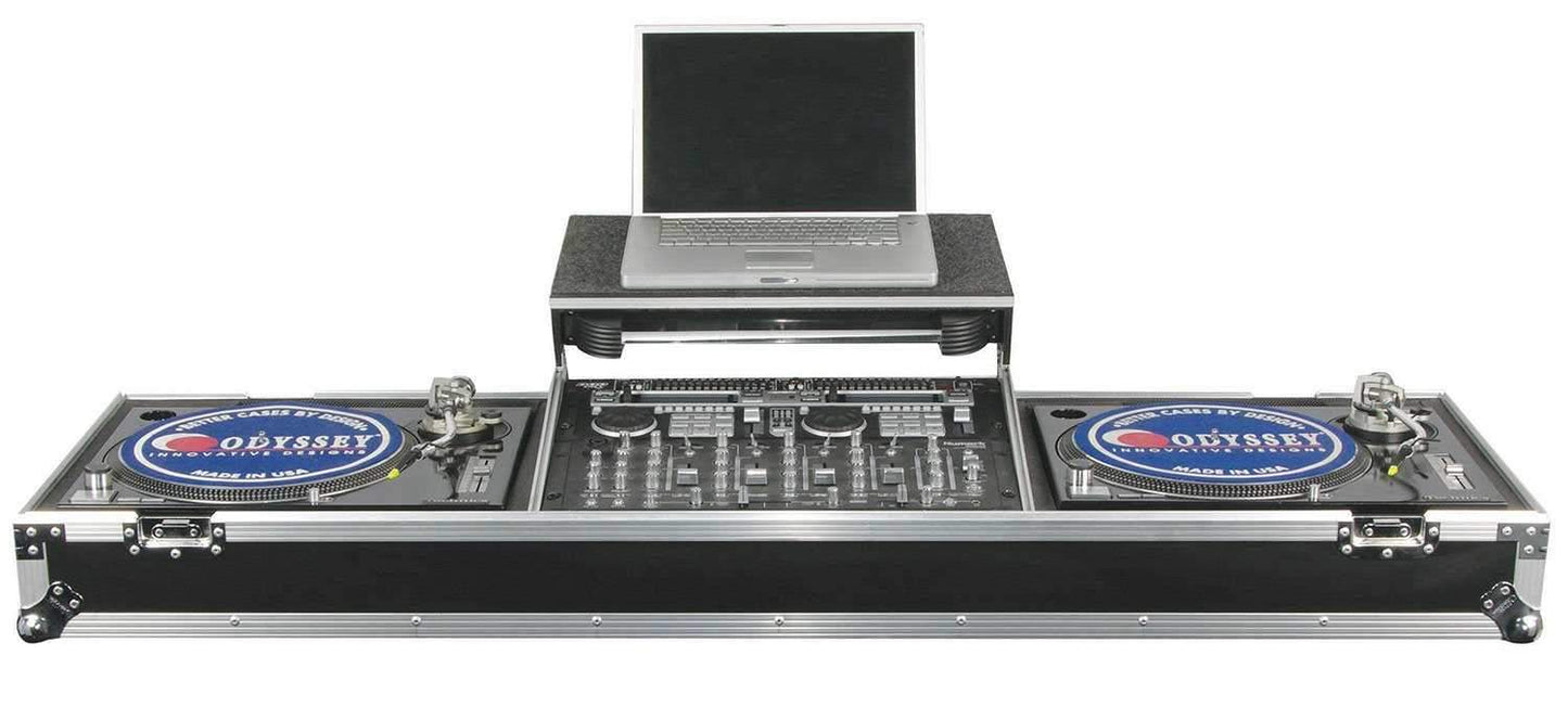 Odyssey FZGSDJ19WR Glide DJ Coffin 19" Rack Mixer with 1U Rack Tray - PSSL ProSound and Stage Lighting