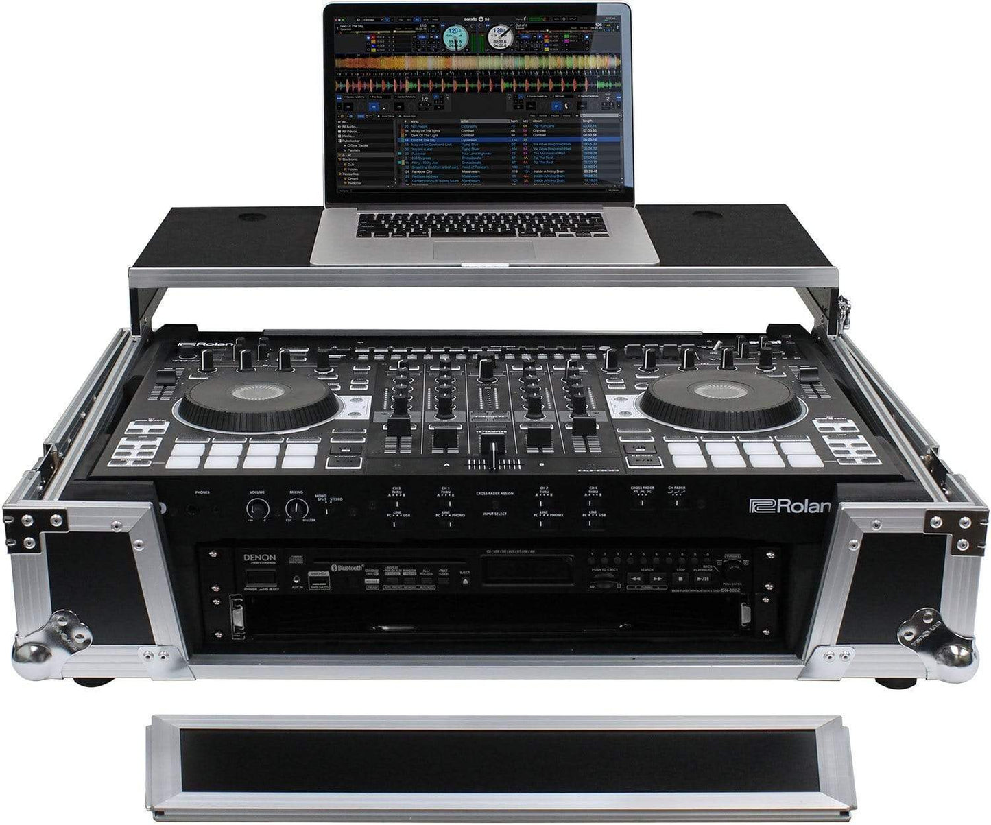 Odyssey FZGSDJ808W2 Glide Case for Roland DJ-808 with 2U Rack - ProSound and Stage Lighting