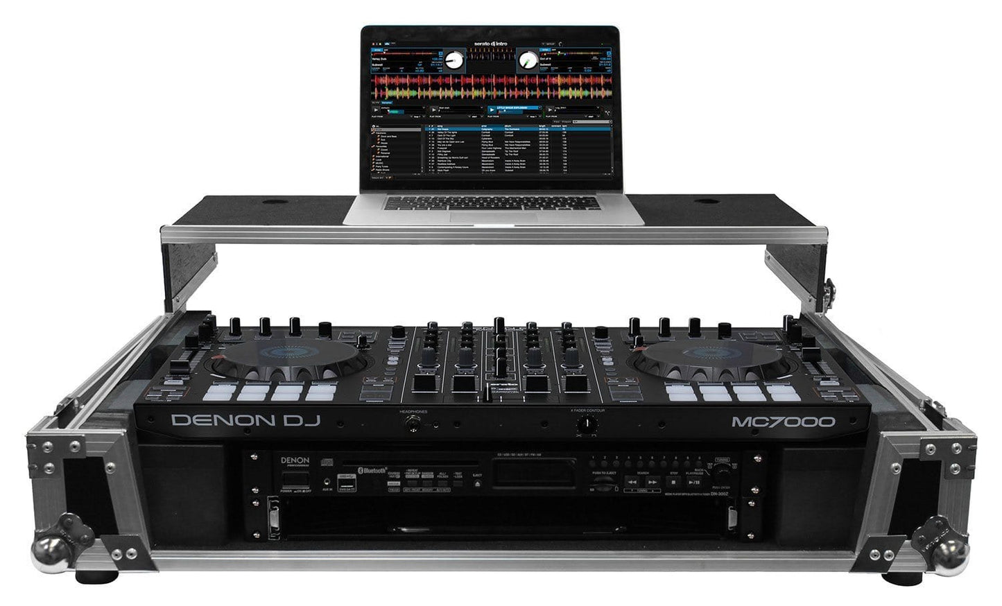 Odyssey FZGSMC7000W2 Glide Case for Denon MC7000 with 2U Rack - ProSound and Stage Lighting