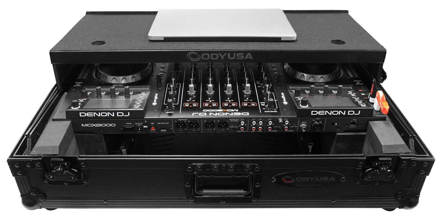 Odyssey Black Glide Case for MCX8000 w 2U Rack - ProSound and Stage Lighting