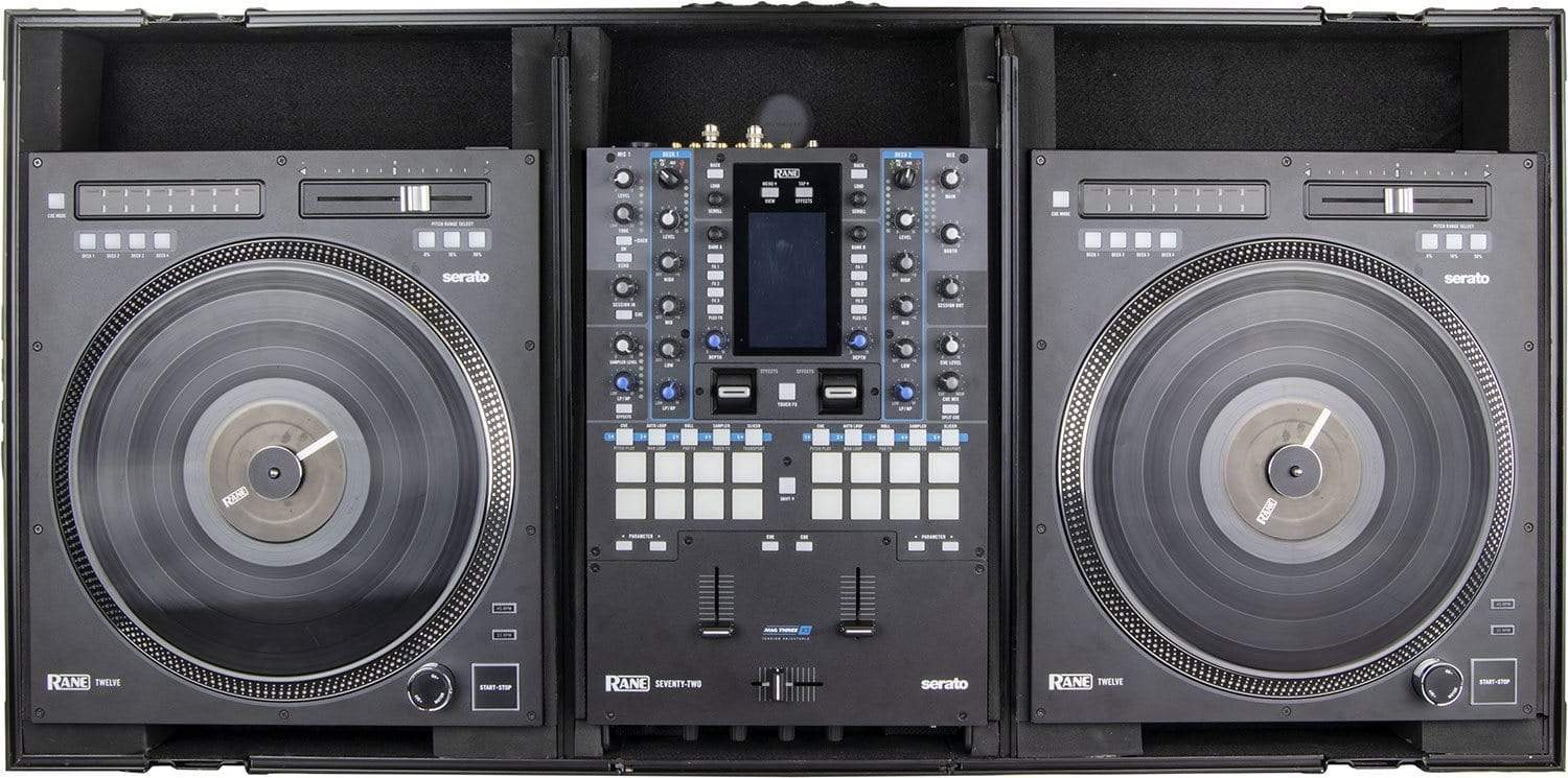 Odyssey FZGSRANE1272WBL Black Label DJ Coffin for Rane Seventy-Two & Twelve - ProSound and Stage Lighting