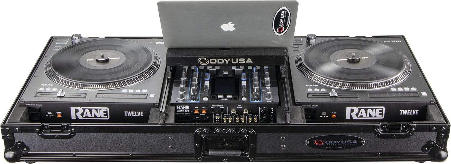 Odyssey FZGSRANE1272WBL Black Label DJ Coffin for Rane Seventy-Two & Twelve - ProSound and Stage Lighting