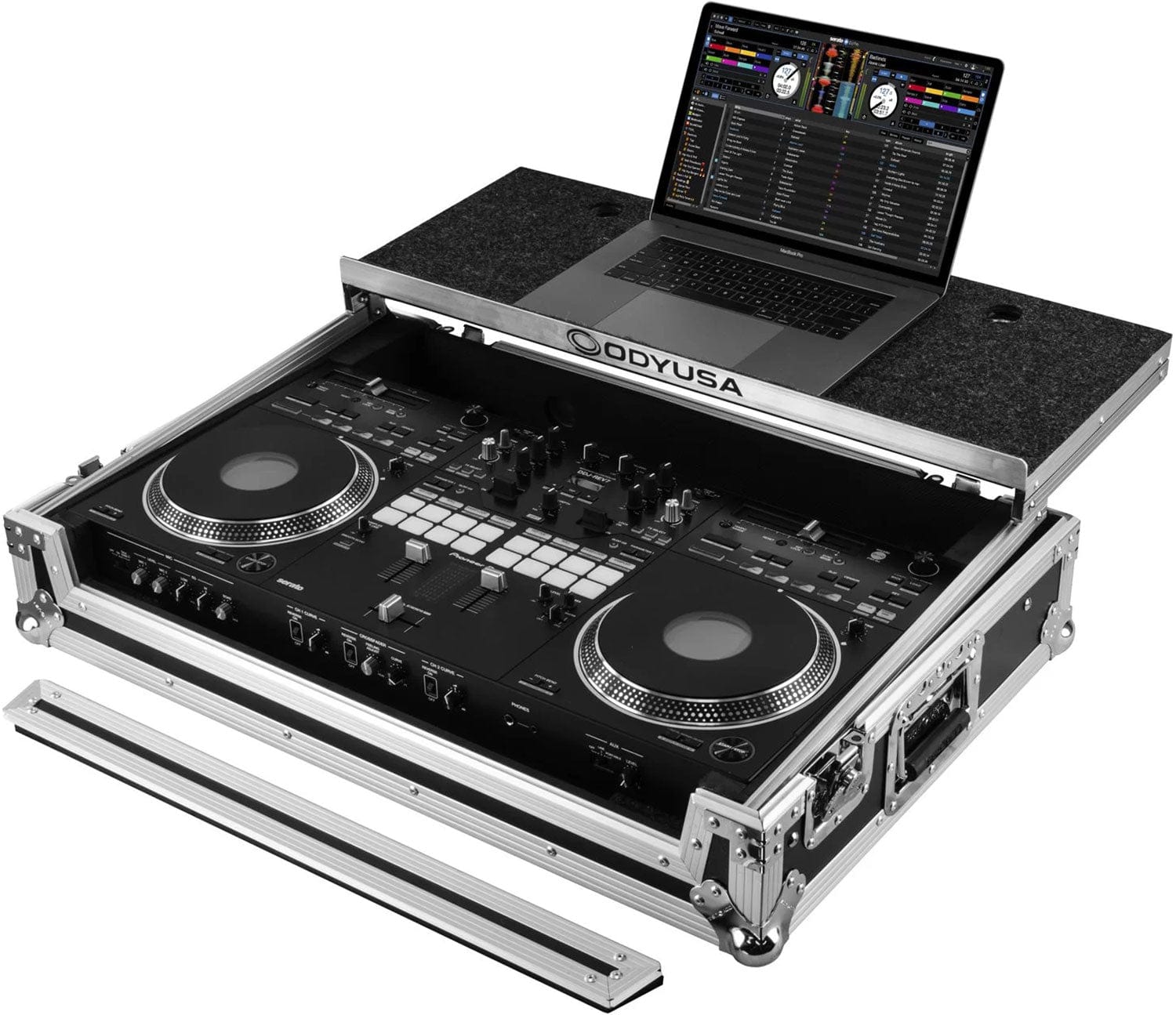 Pioneer FZGSREV7W DDJ-REV7 Black Label Glide Style 1U Flight Case with Wheels - PSSL ProSound and Stage Lighting