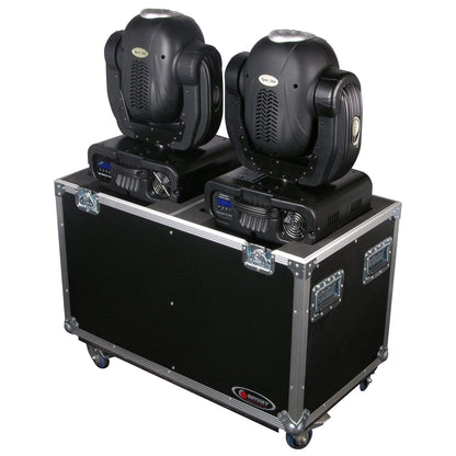 Odyssey Dual 250 Style Moving Head Light Case with Casters - ProSound and Stage Lighting