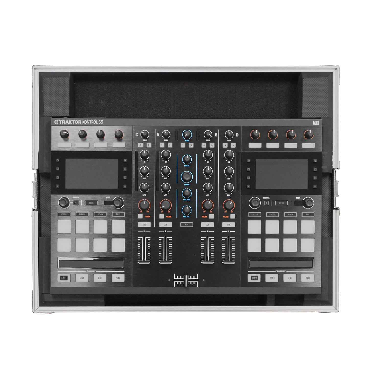 Odyssey FZTKS5 Low Profile Case for Traktor Kontrol S4/S5 - ProSound and Stage Lighting