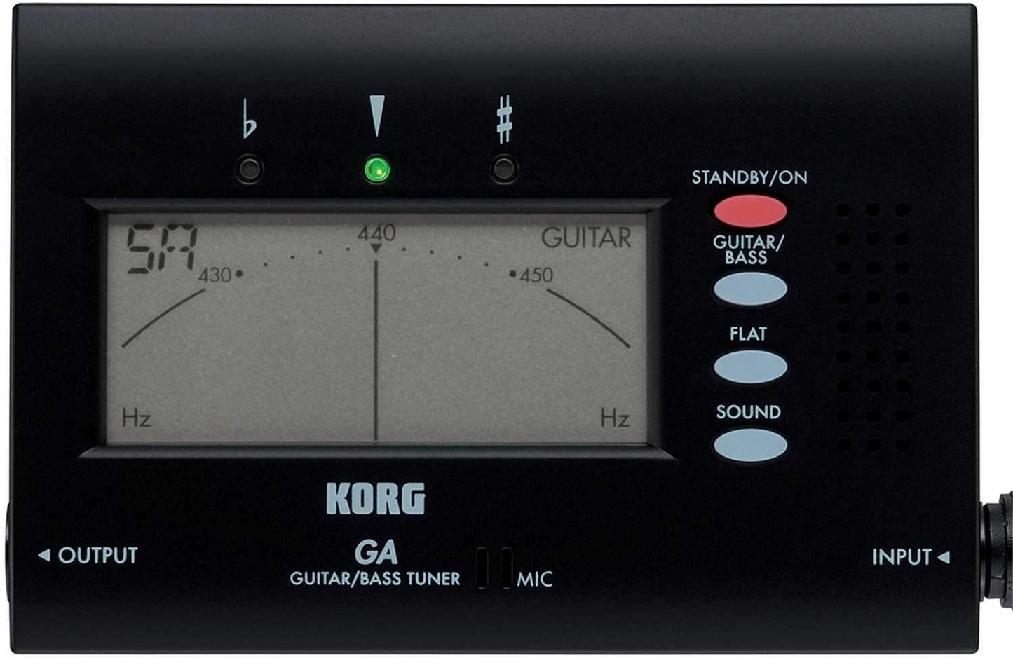 Korg GA40 Guitar & Bass Tuner with Output Jack - ProSound and Stage Lighting