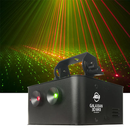 ADJ American DJ Galaxian 3D MKII Red and Green Laser - ProSound and Stage Lighting