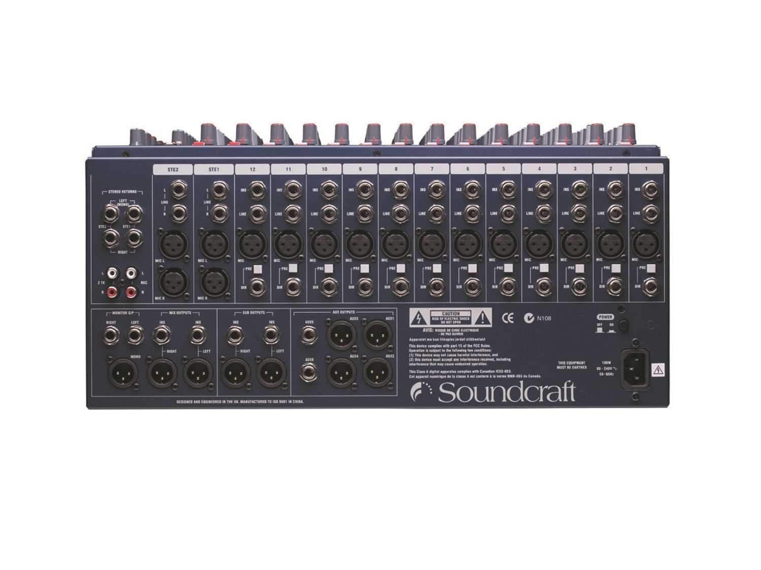 Soundcraft GB2-12-2-Rack Rack Mountable Mixer – Solotech