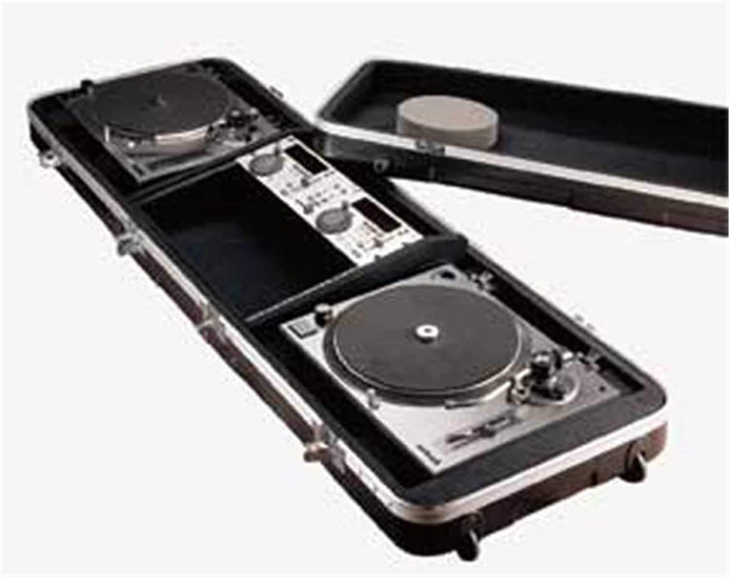 Gator GDJCOFFIN10 2 Turntable ATA Case with 8U Rack - ProSound and Stage Lighting