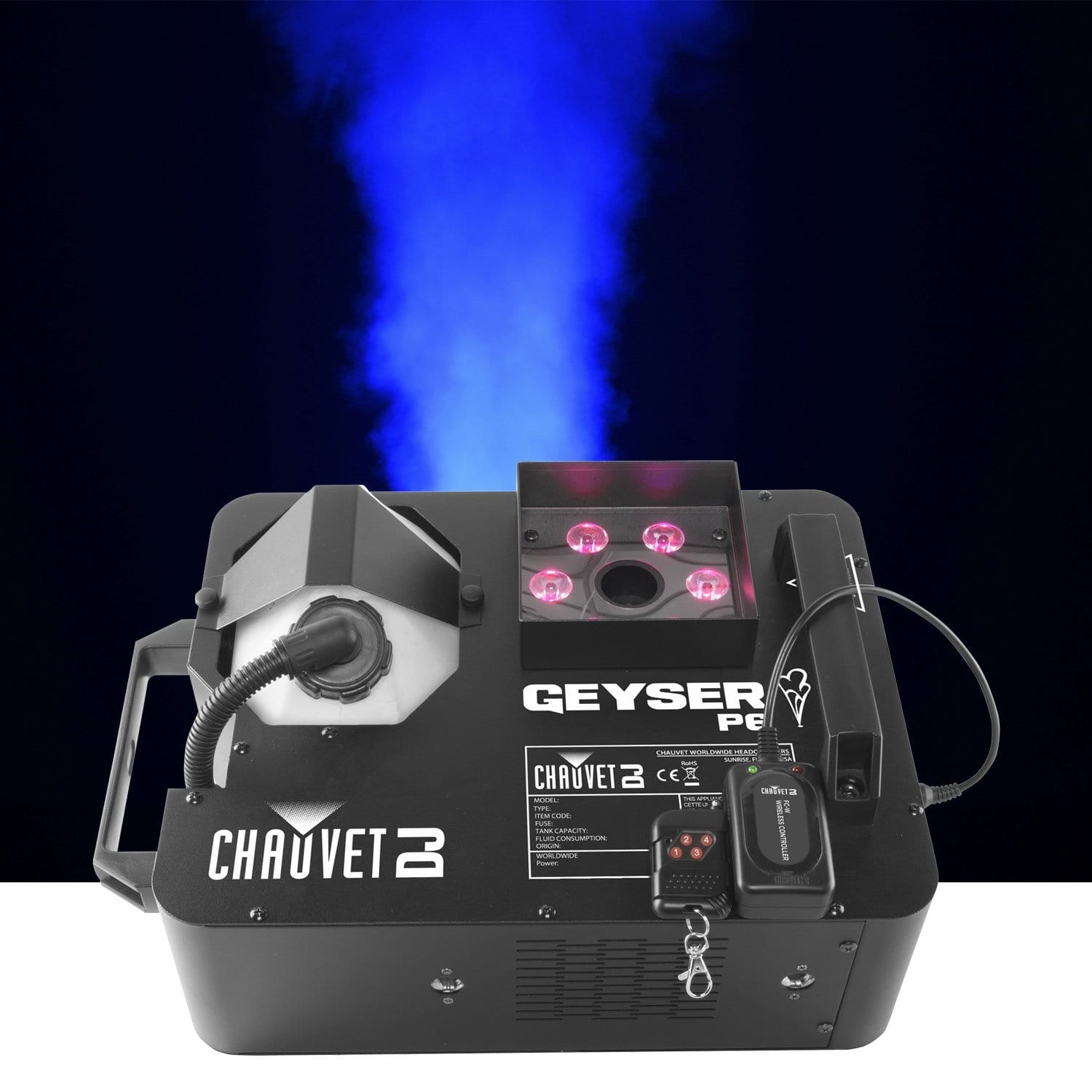 Chauvet Geyser P6 RGBAUV LED Light & Fog Machine - ProSound and Stage Lighting