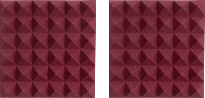 Gator GFW-ACPNL1212PBDY-2PK Pair of 12x12x2-inch Pyramid Foam Burgundy - PSSL ProSound and Stage Lighting