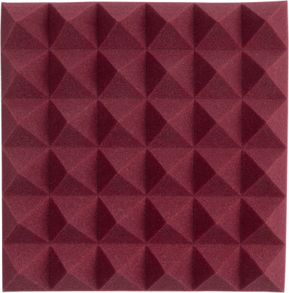 Gator GFW-ACPNL1212PBDY-2PK Pair of 12x12x2-inch Pyramid Foam Burgundy - PSSL ProSound and Stage Lighting