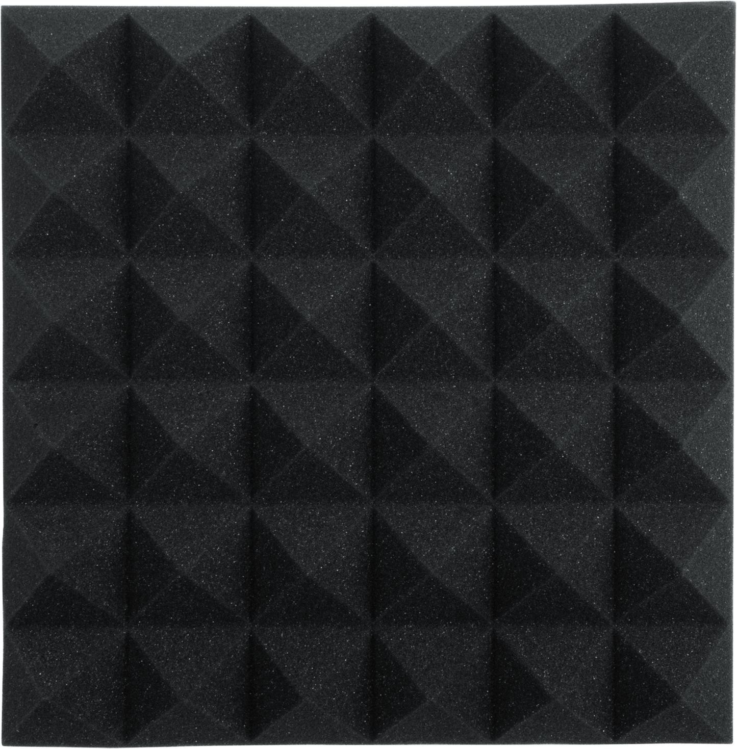 Gator GFW-ACPNL1212PCHA-2PK Pair of 12x12x2-inch Pyramid Foam Charcoal - PSSL ProSound and Stage Lighting