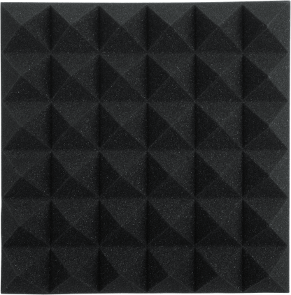 Gator GFW-ACPNL1212PCHA-2PK Pair of 12x12x2-inch Pyramid Foam Charcoal - PSSL ProSound and Stage Lighting