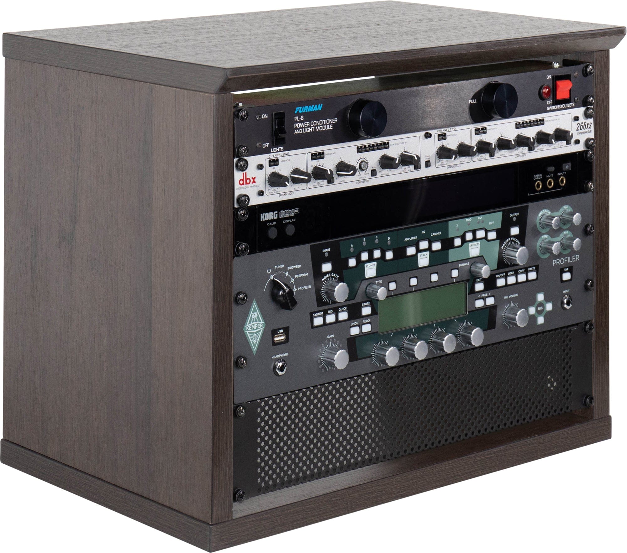 Gator GFW-ELITERK-8U-B Elite Furniture 8U Desktop Studio Rack