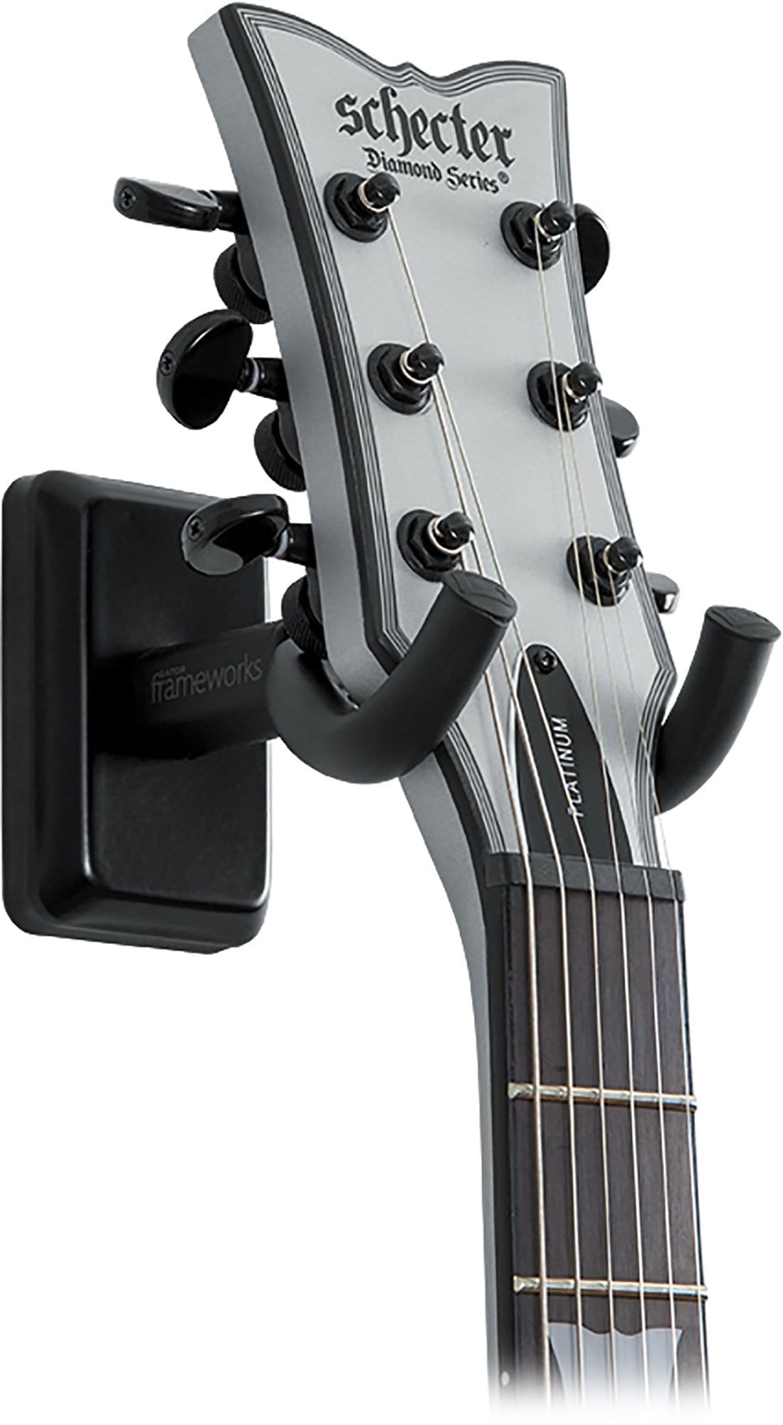 Gator Frameworks Wall Mounted Guitar Hanger Black - ProSound and Stage Lighting