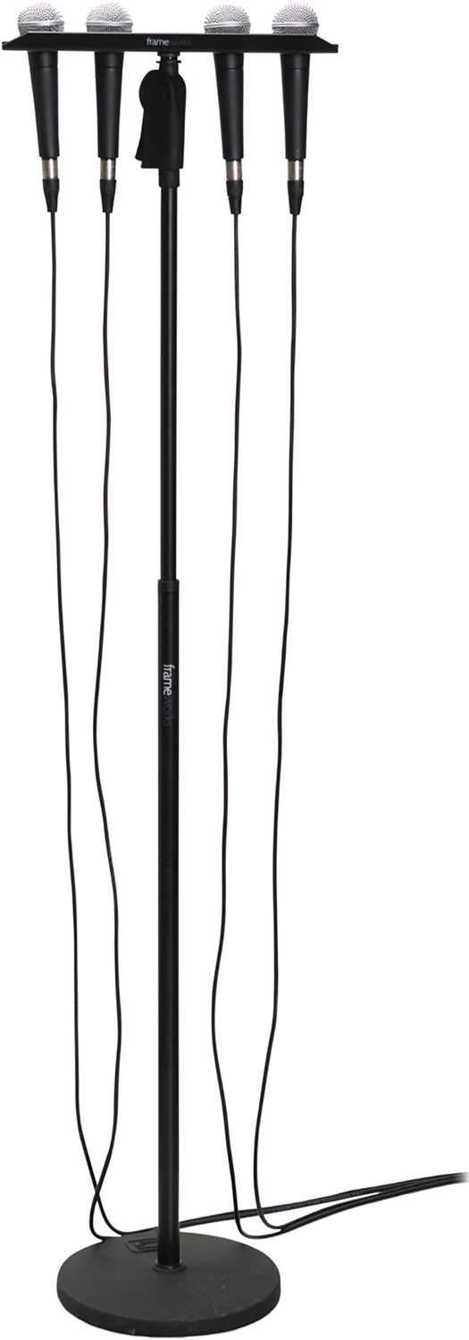 Gator GFW-MIC-4TRAY Multi Mic Holder - 4 Mics