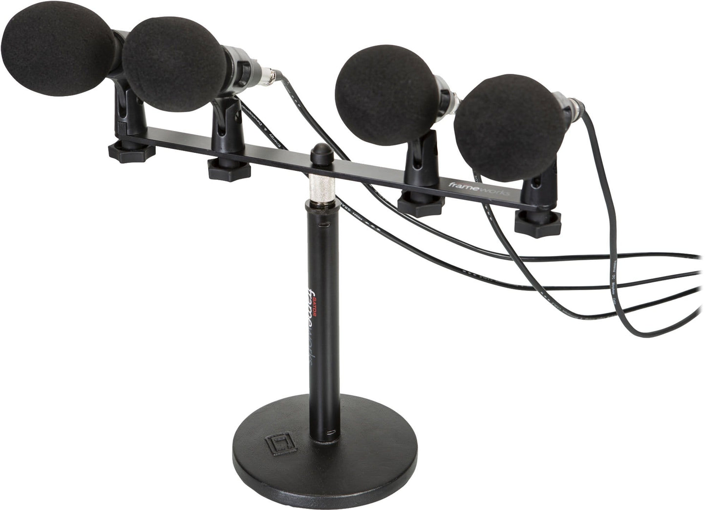 Gator GFWMIC1TO4 Frameworks Dual Stereo Microphone Mount Bar - PSSL ProSound and Stage Lighting