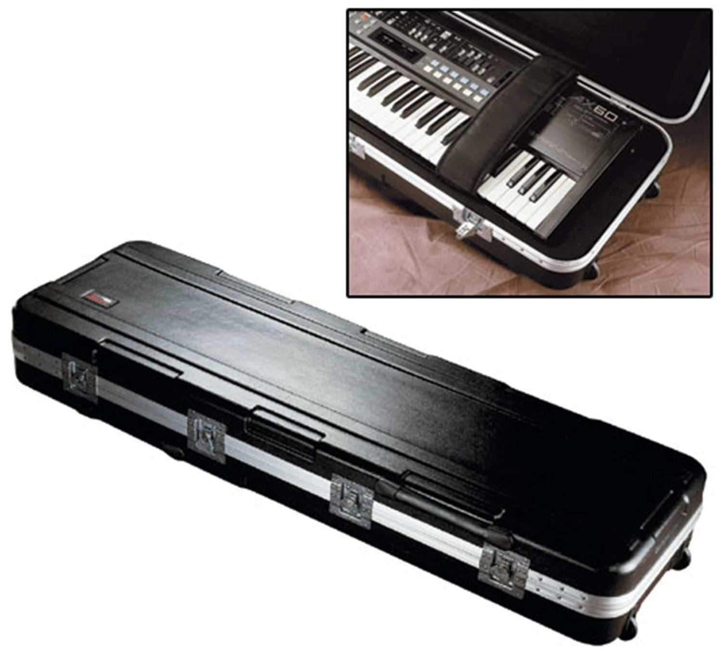 Gator GK261R Keyboard Case 61 Key With Wheels - ProSound and Stage Lighting