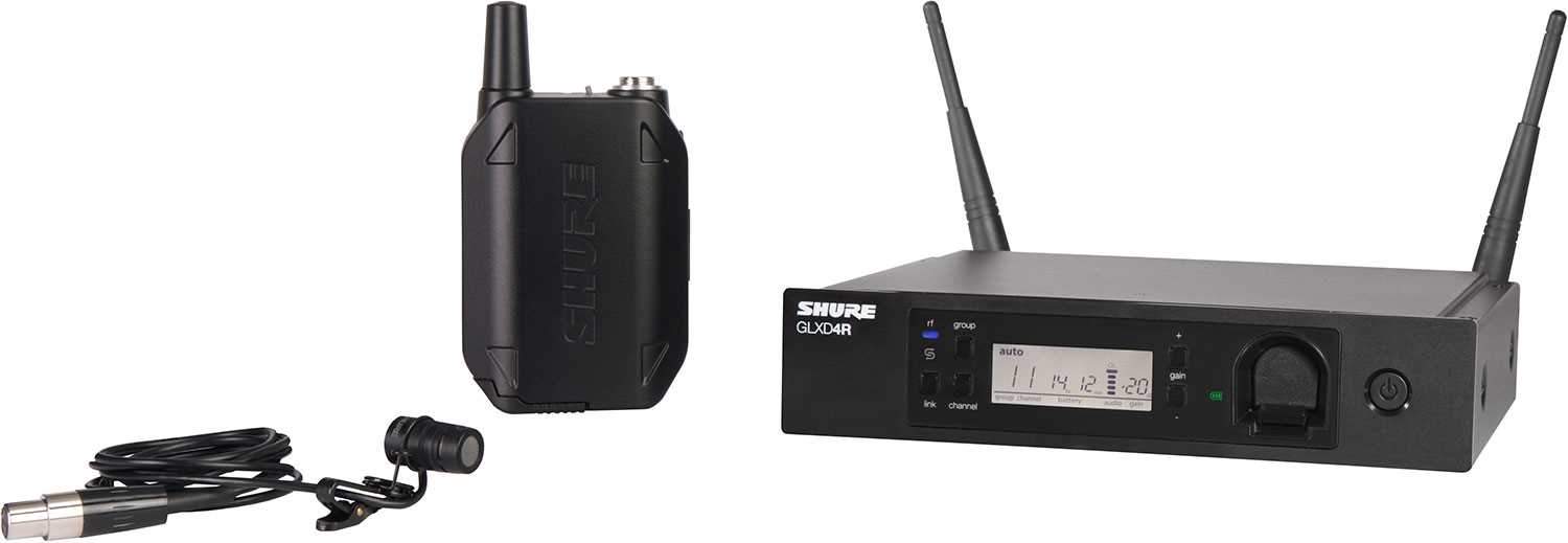 Shure GLXD14R/85 Advanced Wireless Lavalier System with WL185 - ProSound and Stage Lighting