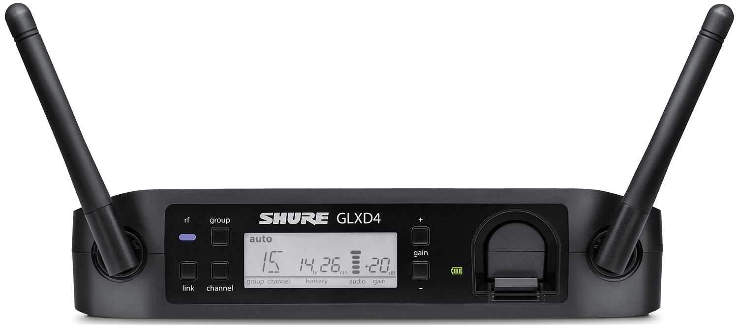 Shure GLXD4 Wireless Receiver with Power Supply - ProSound and Stage Lighting