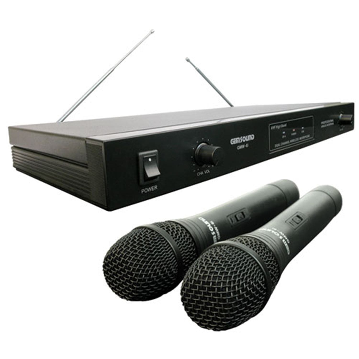 Gem Sound GMW61 Dual Handheld Wireless Mic System - ProSound and Stage Lighting