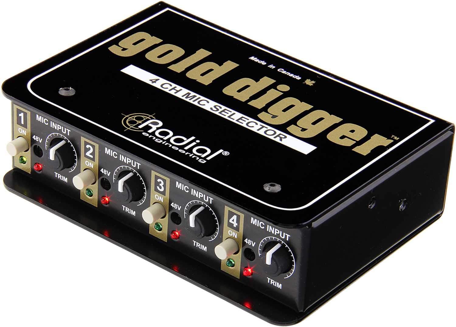 Radial Gold Digger Passive 4x1 Mic Selector - ProSound and Stage Lighting