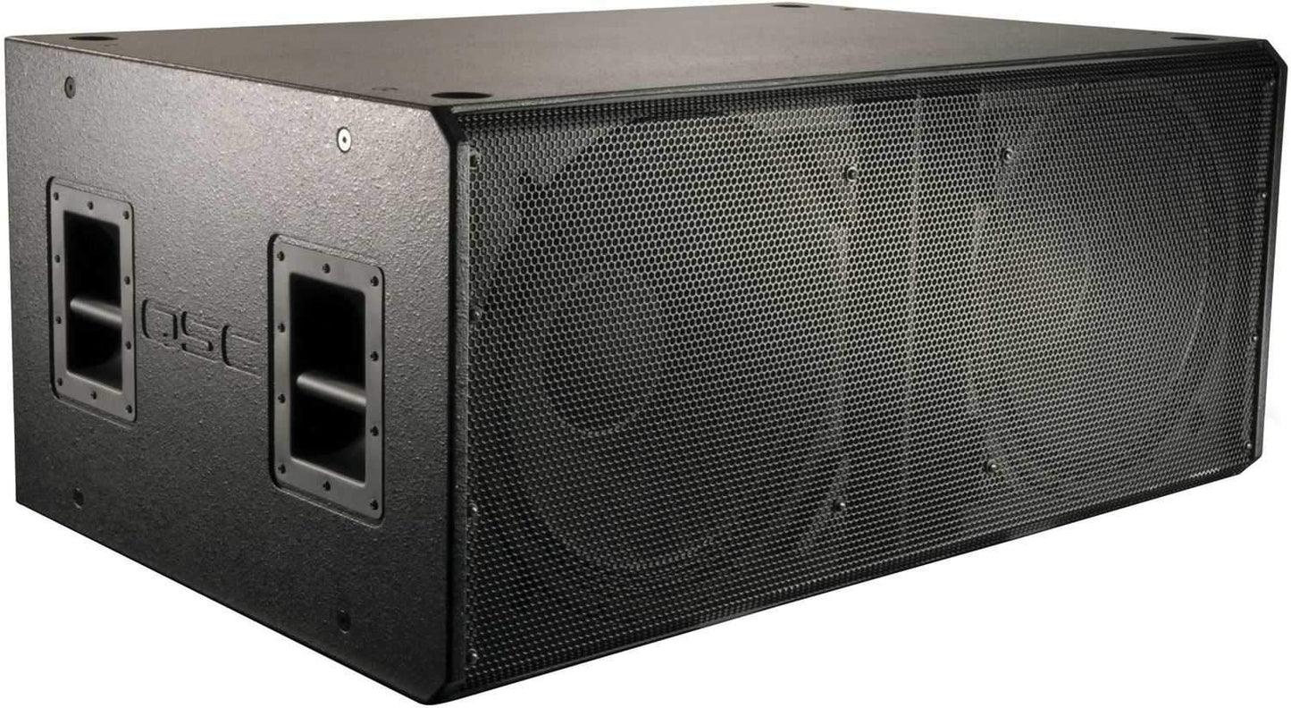 QSC GP218-SW-BK Dual 18in Passive Subwoofer blk - ProSound and Stage Lighting