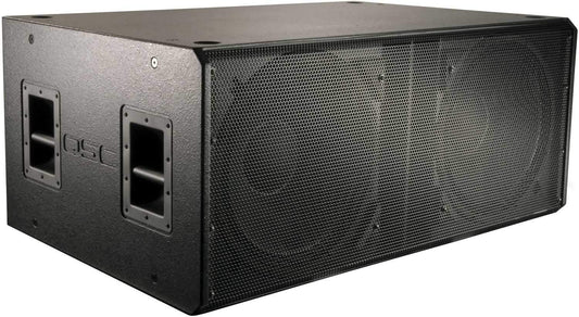 QSC GP218-SW-BK Dual 18in Passive Subwoofer blk - ProSound and Stage Lighting