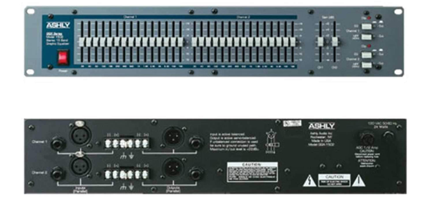 Ashly GQX-1502 Dual 15-Band 2/3 Octave Graphic EQ - ProSound and Stage Lighting