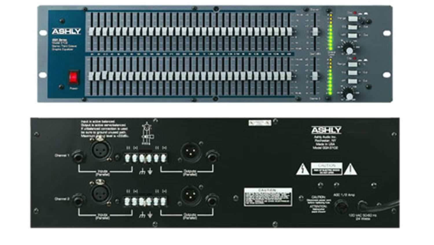 Ashly GQX-3102 Dual 31-Band 1/3 Octave Graphic EQ