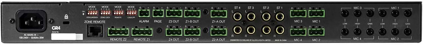 Allen & Heath GR4 Four Zone Rack Mount Mixer - ProSound and Stage Lighting