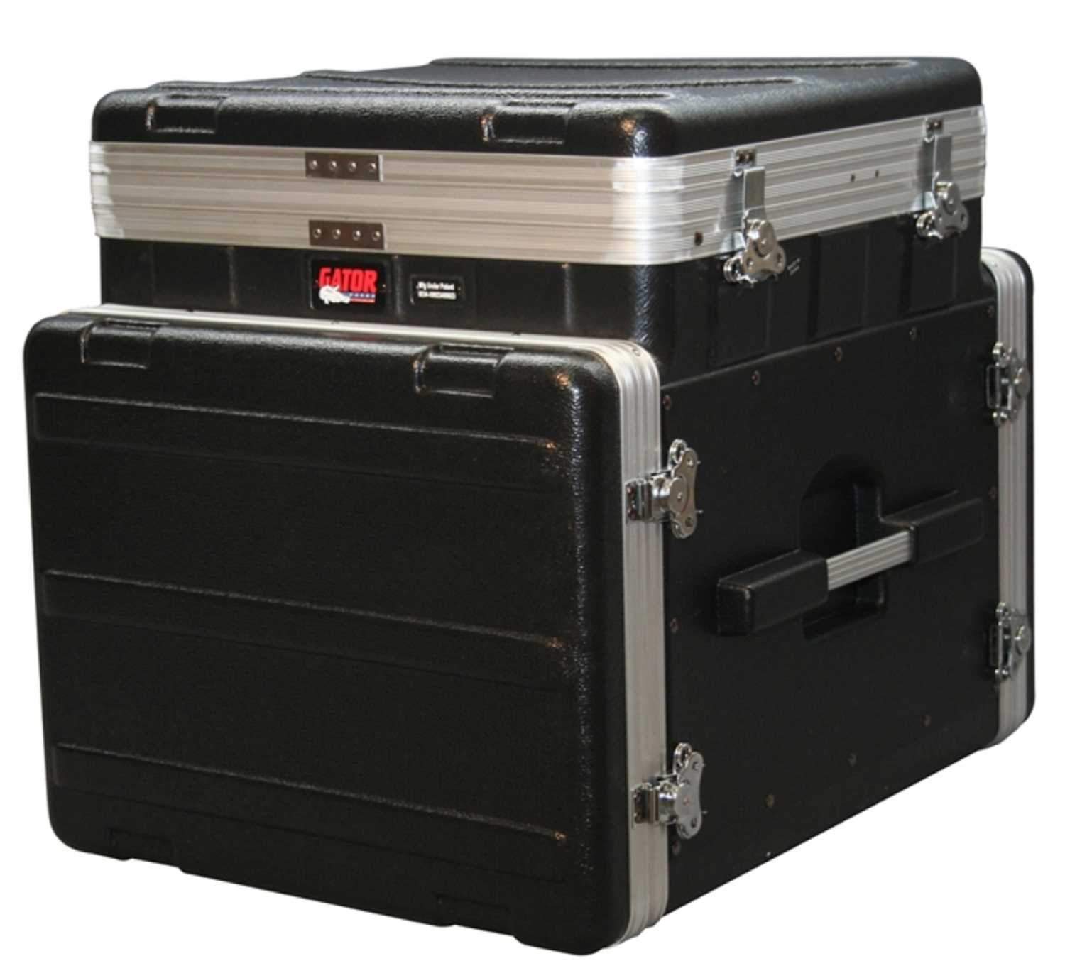 GATOR 8-U ROLLING RACK with 10-U POP-UP SLANT TOP - ProSound and Stage Lighting