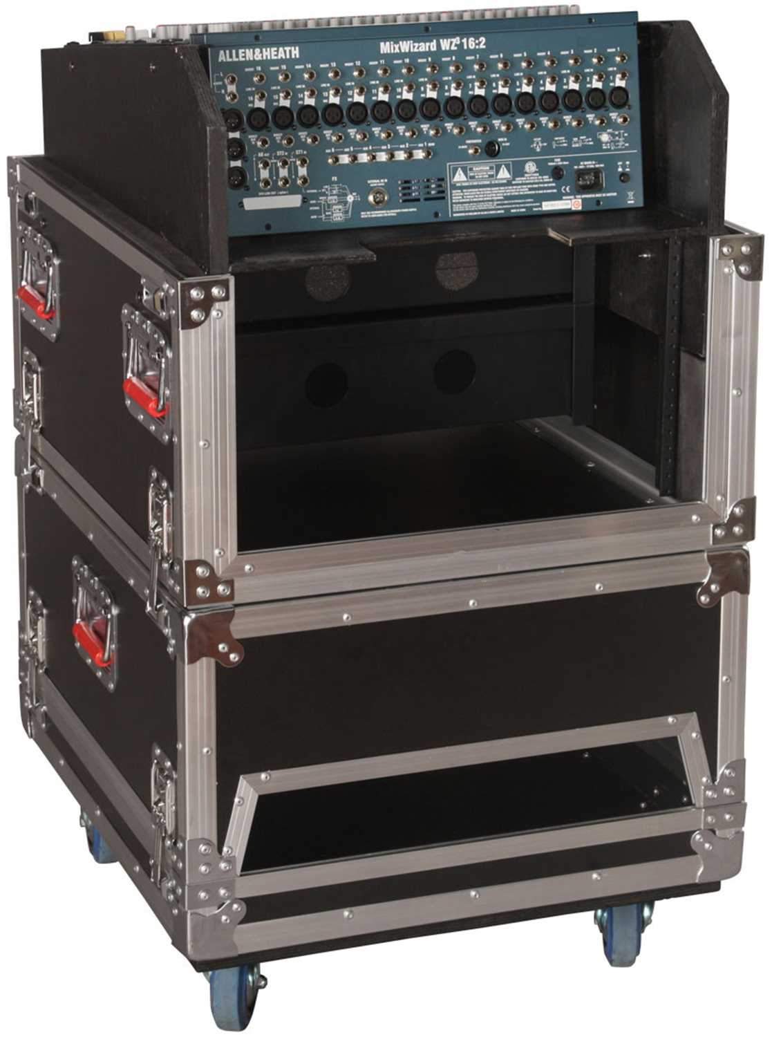 Gator 14U Top 6U Side Audio Road Console Rack - ProSound and Stage Lighting