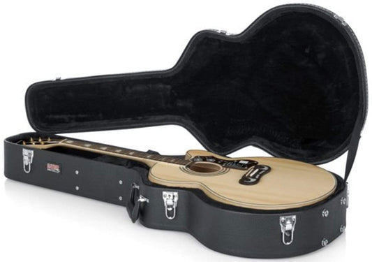 Gator Jumbo Acoustic Guitar Deluxe Wood Case - ProSound and Stage Lighting