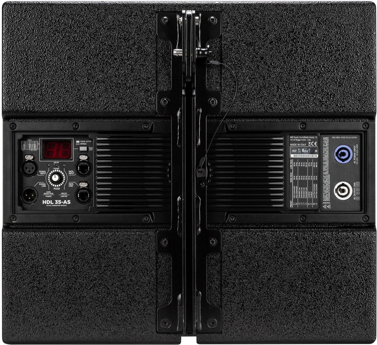 RCF HDL 35-AS Active Compact Flyable Subwoofer in Black - PSSL ProSound and Stage Lighting