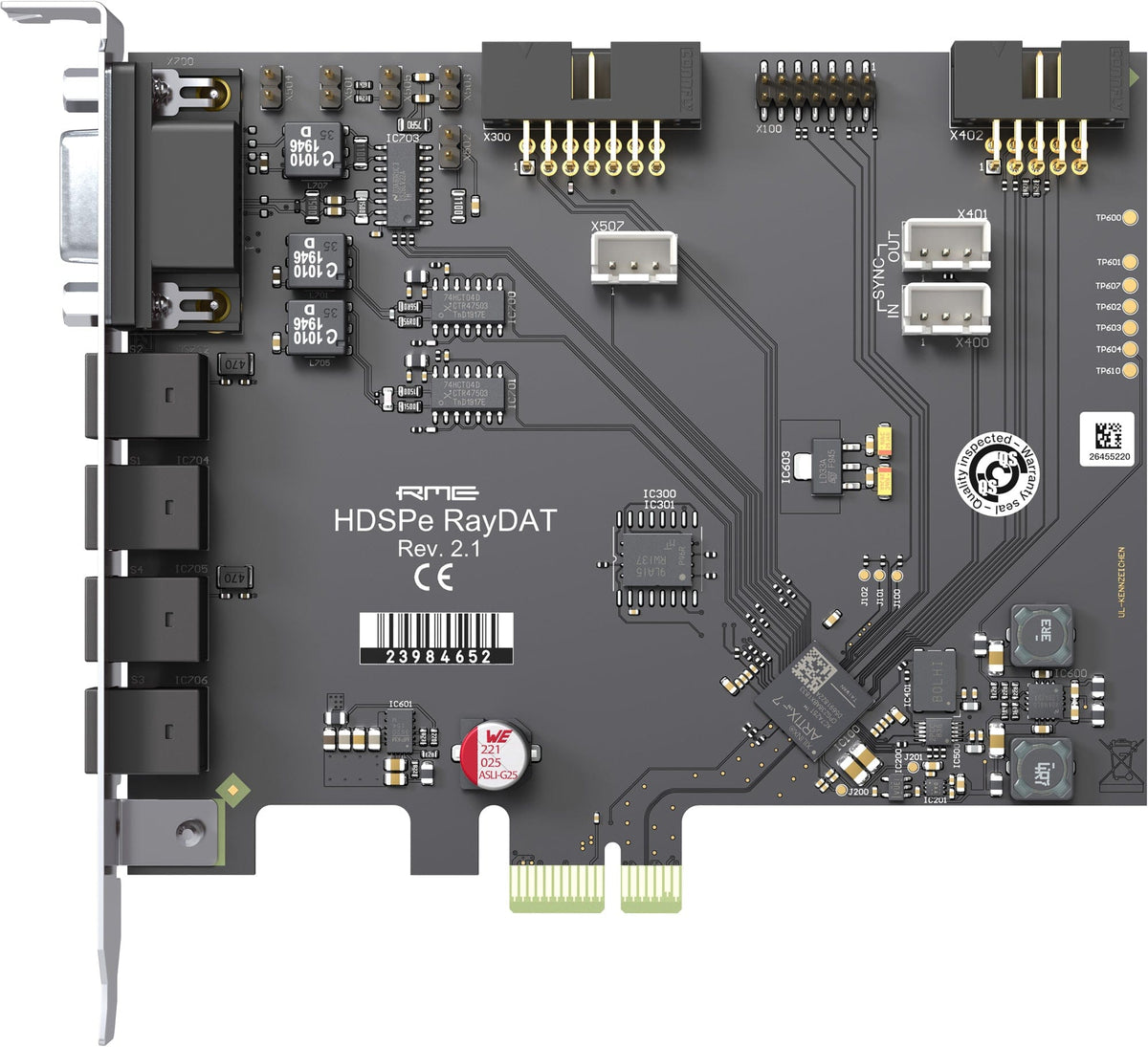 Carte PCI Express ADAT 66 canaux RME HDSPe RayDAT – Solotech