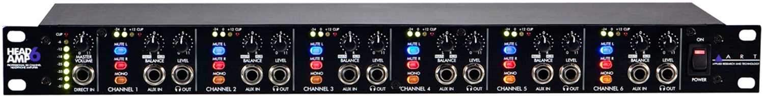 ART HeadAmp6 Six Channel Headphone Amplifier - PSSL ProSound and Stage Lighting