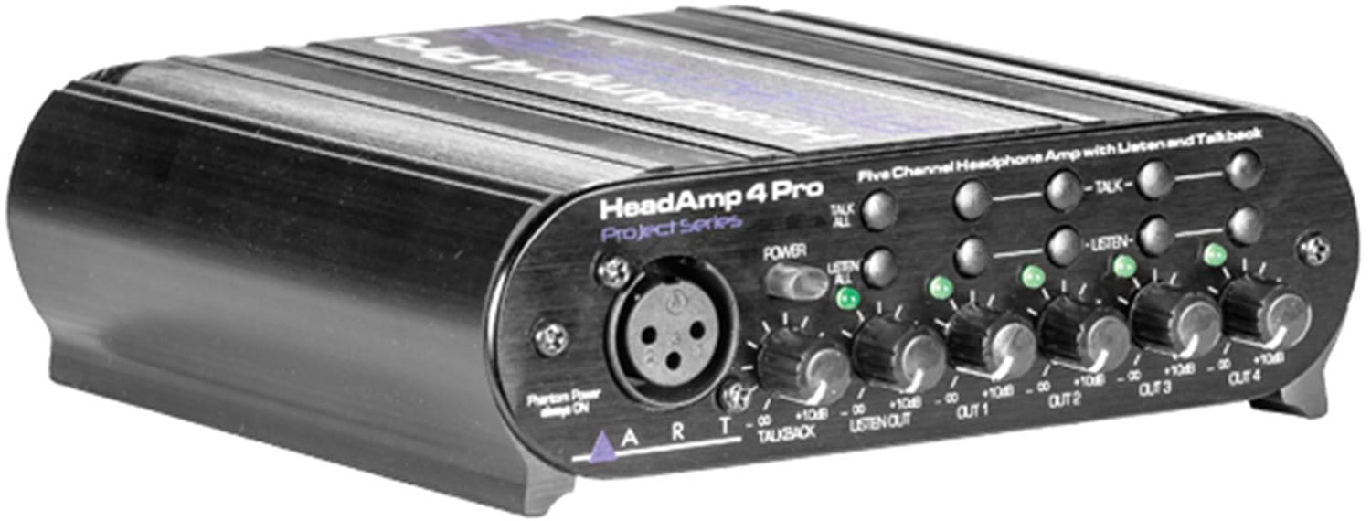 ART HeasAmp4Pro 4-Channel Headphone Amp - PSSL ProSound and Stage Lighting