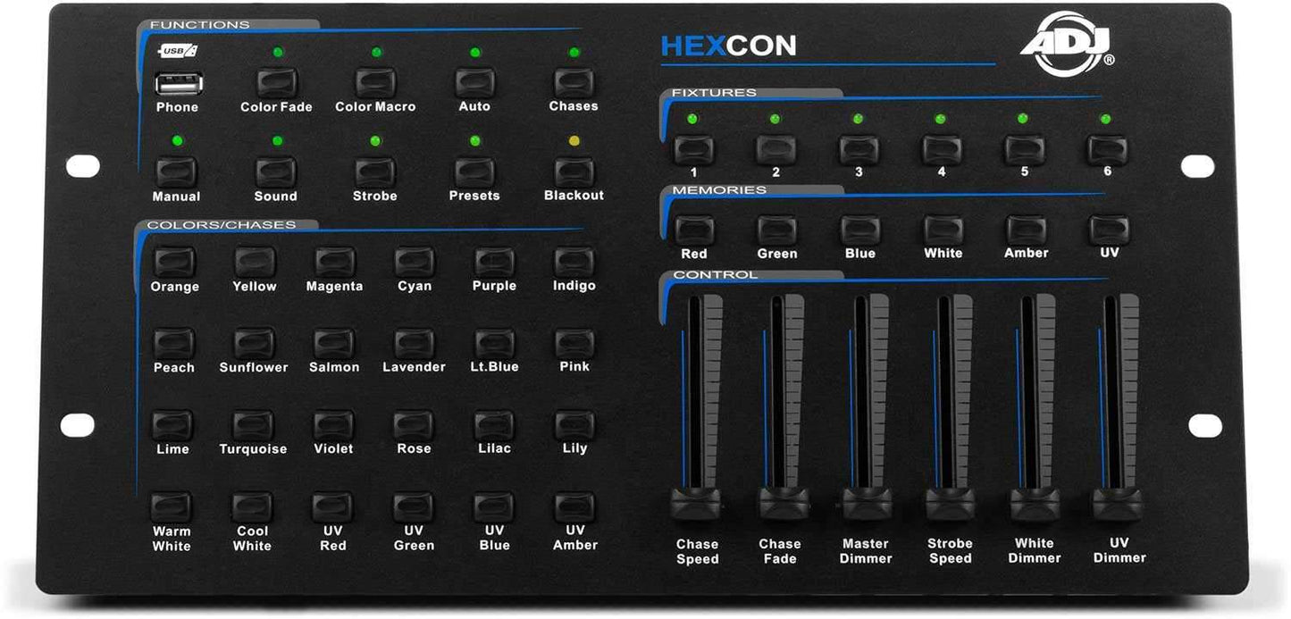 ADJ American DJ Hex Par Hexcon Pak with Four 12PHex LED Lights - PSSL ProSound and Stage Lighting