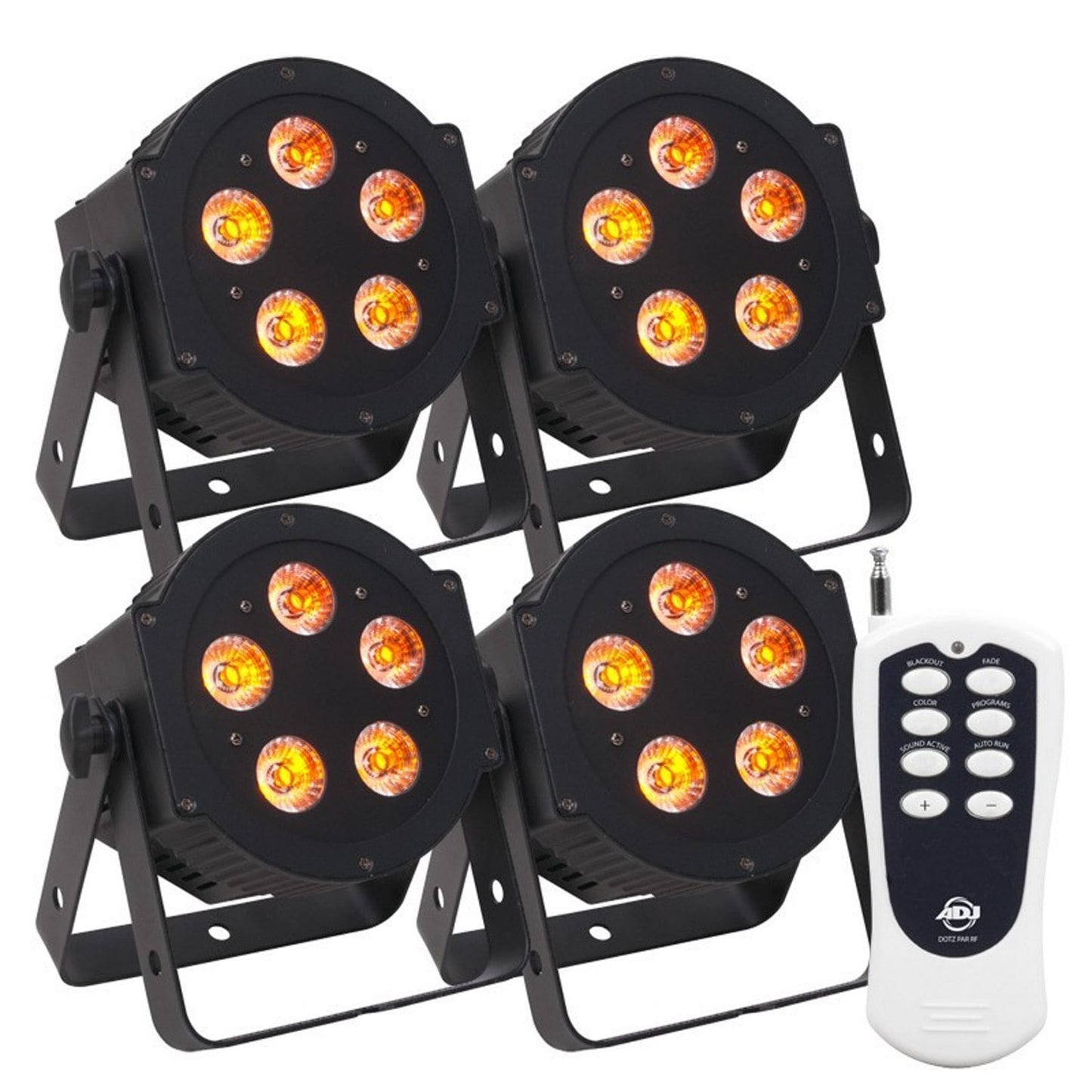 ADJ American DJ Hex Par Pak with 5P Hex LED 4-Pack & Remote - PSSL ProSound and Stage Lighting