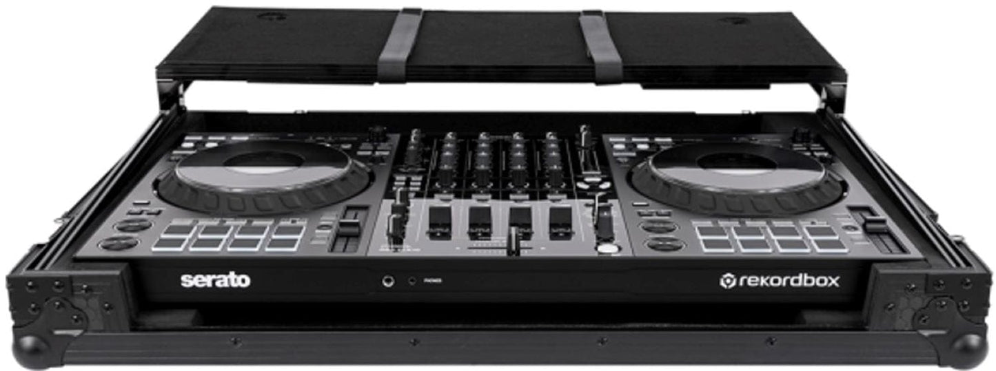 Headliner HL10013 Pitch Black Flight Case for DDJ-FLX10 w/ Laptop Platform & Wheels - PSSL ProSound and Stage Lighting