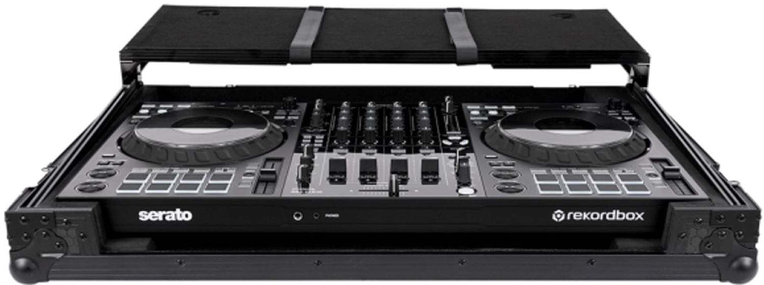 Headliner HL10013 Pitch Black Flight Case for DDJ-FLX10 w/ Laptop Platform & Wheels - PSSL ProSound and Stage Lighting