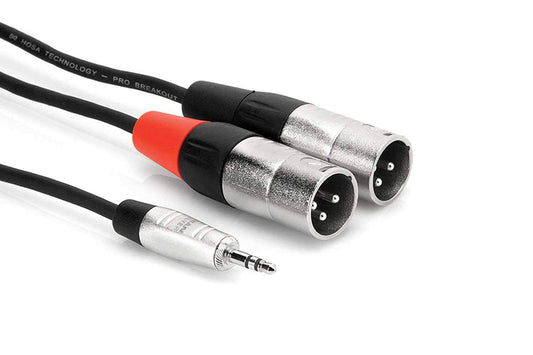 Hosa HMX-006Y Y-Cable 1/8 TRS to Dual XLR M 6ft - PSSL ProSound and Stage Lighting