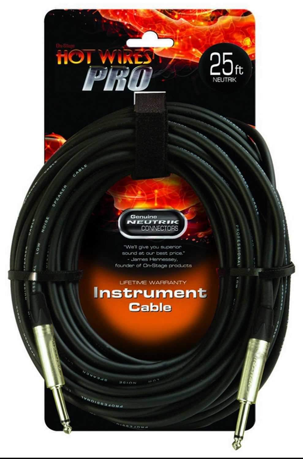 On Stage Pro Musicians Instrument Cable 25 Ft - PSSL ProSound and Stage Lighting